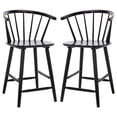 thumbnail image 1 of SAFAVIEH Blanchard Round Mid Back Counter Stool, Black, 1 of 14