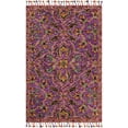 thumbnail image 1 of SAFAVIEH Blossom Abram Floral Mediallion Wool Fringed Area Rug, Purple/Multi, 3' x 5', 1 of 4
