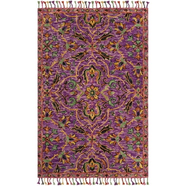 SAFAVIEH Kashan Vaska Traditional Area Rug, Blue/Tan, 8' x 10 ...
