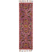 SAFAVIEH Blossom Abram Floral Mediallion Wool Fringed Area Rug, Purple/Multi, 8' x 10'
