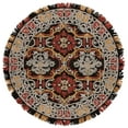 thumbnail image 1 of SAFAVIEH Blossom Abram Geometric Area Rug, Charcoal/Red, 6' x 6' Round, 1 of 8