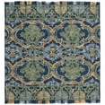 thumbnail image 1 of SAFAVIEH Blossom Abram Geometric Area Rug, Navy/Green, 4' x 4' Square, 1 of 9