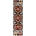 thumbnail image 1 of SAFAVIEH Blossom Abram Geometric Runner Rug, Charcoal/Red, 2'3" x 8', 1 of 7