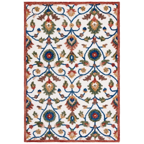 SAFAVIEH Blossom Anson Floral Area Rug, Ivory/Green, 8' x 10'