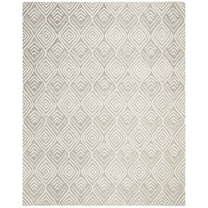 SAFAVIEH Blossom Anthony Geometric Wool Area Rug, Grey/Ivory, 8' x 10'