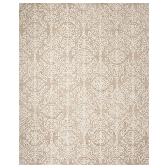 SAFAVIEH Blossom Asher Damask Area Rug, Beige/Ivory, 10' x 14'
