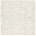 thumbnail image 1 of SAFAVIEH Blossom Asher Damask Wool Area Rug, Silver/Ivory, 6' x 6' Square, 1 of 8