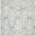 thumbnail image 1 of SAFAVIEH Blossom Asher Geometric Wool Area Rug, Blue/Ivory, 4' x 4' Square, 1 of 6