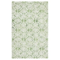 SAFAVIEH Blossom Asher Geometric Wool Area Rug, Green/Ivory, 2' x 3'