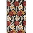 thumbnail image 1 of SAFAVIEH Blossom Ashley Floral Flowers Wool Area Rug, Black/Multi, 4' x 6', 1 of 5