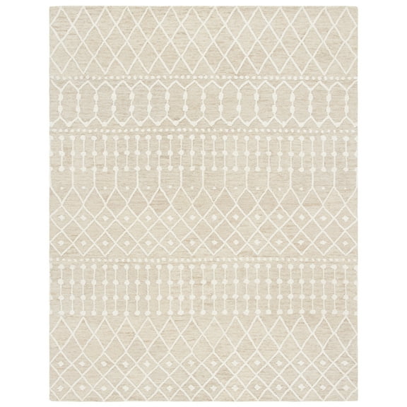 SAFAVIEH Blossom Aspen Geometric Wool Area Rug, Beige/Ivory, 11' x 15'