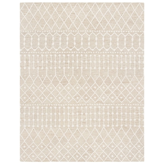 SAFAVIEH Blossom Aspen Geometric Wool Area Rug, Beige/Ivory, 8' x 10'