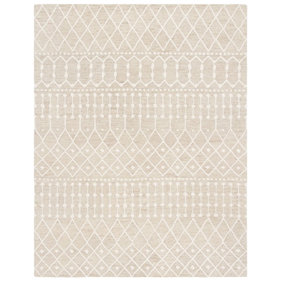 SAFAVIEH Blossom Aspen Geometric Wool Area Rug, Beige/Ivory, 8' x 10'