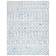 SAFAVIEH Blossom Aspen Geometric Wool Area Rug, Blue/Ivory, 9' x 12'