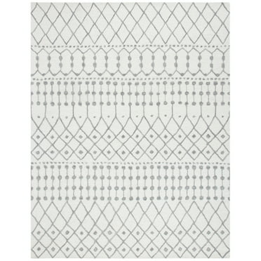 SAFAVIEH Blossom Aspen Geometric Wool Area Rug, Ivory/Grey, 9' x 12'