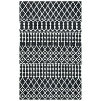 SAFAVIEH Blossom Aspen Geometric Wool Runner Rug, Black/Ivory, 2'3" x 11'