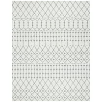 SAFAVIEH Blossom Aspen Geometric Wool Runner Rug, Ivory/Grey, 2'3" x 13'