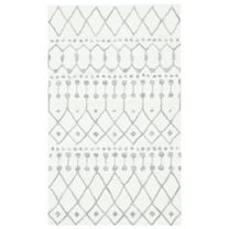 SAFAVIEH Blossom Aspen Geometric Wool Runner Rug, Ivory/Grey, 2'3" x 7'