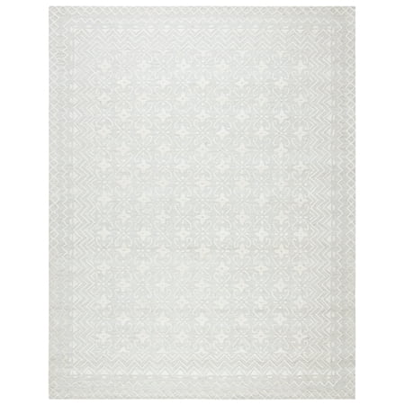 Safavieh Blossom Azura Geometric Wool Area Rug, Gray/Ivory, 10' x 14'