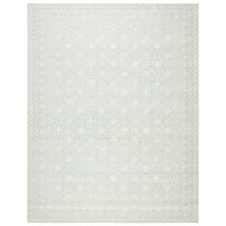 SAFAVIEH Blossom Azura Geometric Wool Area Rug, Grey/Ivory, 9' x 12'