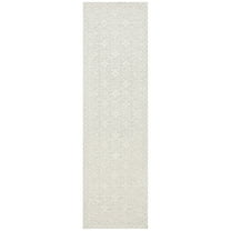 SAFAVIEH Blossom Azura Geometric Wool Runner Rug, Grey/Ivory, 2'3" x 6'