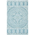 thumbnail image 1 of SAFAVIEH Blossom Bernadine Damask Area Rug, Blue/Ivory, 4' x 6', 1 of 5