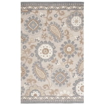 SAFAVIEH Blossom Beverley Floral Area Rug, Grey/Beige, 5' x 8'