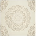thumbnail image 1 of SAFAVIEH Blossom Brody Geometric Wool Area Rug, Ivory/Beige, 6' x 6' Square, 1 of 5