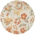 thumbnail image 1 of SAFAVIEH Blossom Caiden Floral Wool Area Rug, Grey/Red, 10' x 10' Round, 1 of 9