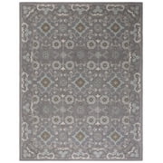 SAFAVIEH Blossom Calista Traditional Floral Wool Area Rug, Grey, 10' x 14'