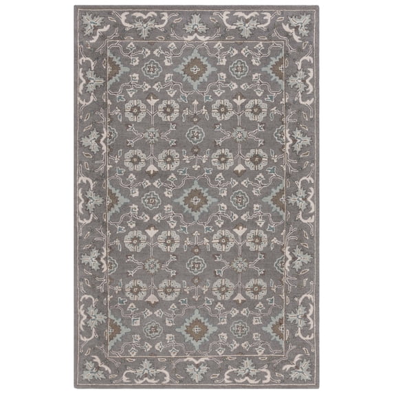 SAFAVIEH Blossom Calista Oriental Wool Area Rug, Grey, 6' x 9'