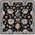 thumbnail image 1 of SAFAVIEH Blossom Cinaed Floral Area Rug, Black/Blue, 6' x 6' Square, 1 of 7