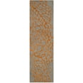 thumbnail image 1 of SAFAVIEH Blossom Clarence Abstract Runner Rug, Grey/Orange, 2'3" x 10', 1 of 8