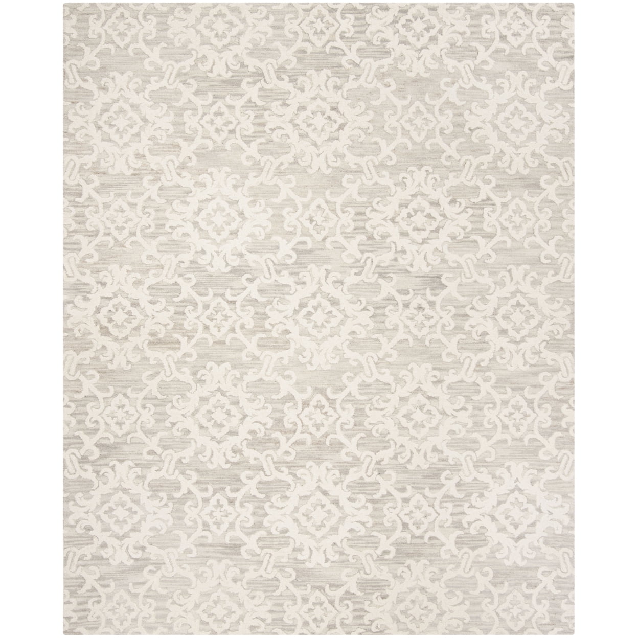 SAFAVIEH Blossom Cletus Damask Area Rug, Grey/Ivory, 9' x 12'