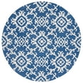 thumbnail image 1 of SAFAVIEH Blossom Cletus Geometric Wool Area Rug, Navy/Ivory, 6' x 6' Round, 1 of 10