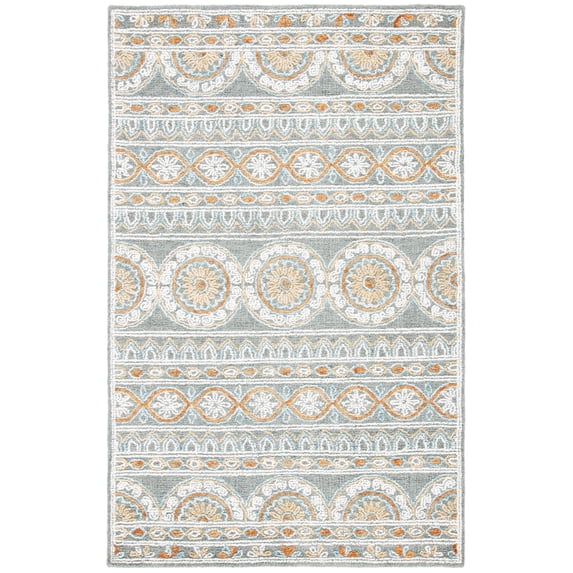 SAFAVIEH Blossom Dacre Floral Area Rug, Grey/Ivory, 9' x 12'