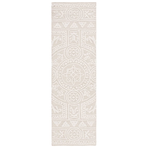 SAFAVIEH Blossom Dacre Floral Runner Rug, Grey/Ivory, 2'3" x 14'