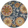thumbnail image 1 of SAFAVIEH Blossom Danny Floral Wool Area Rug, Navy/Multi, 4' x 4' Round, 1 of 8