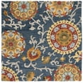 thumbnail image 1 of SAFAVIEH Blossom Danny Floral Wool Area Rug, Navy/Multi, 6' x 6' Square, 1 of 8
