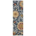 thumbnail image 1 of SAFAVIEH Blossom Danny Floral Wool Runner Rug, Navy/Multi, 2'3" x 6', 1 of 8