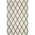 thumbnail image 1 of SAFAVIEH Blossom Deangelo Graphic Print Wool Area Rug, Ivory/Navy, 5' x 8', 1 of 5