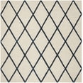 thumbnail image 1 of SAFAVIEH Blossom Deangelo Graphic Print Wool Area Rug, Ivory/Navy, 6' x 6' Square, 1 of 5