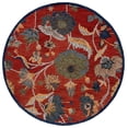 thumbnail image 1 of SAFAVIEH Blossom Dederick Floral Area Rug, Orange/Blue, 6' x 6' Round, 1 of 7