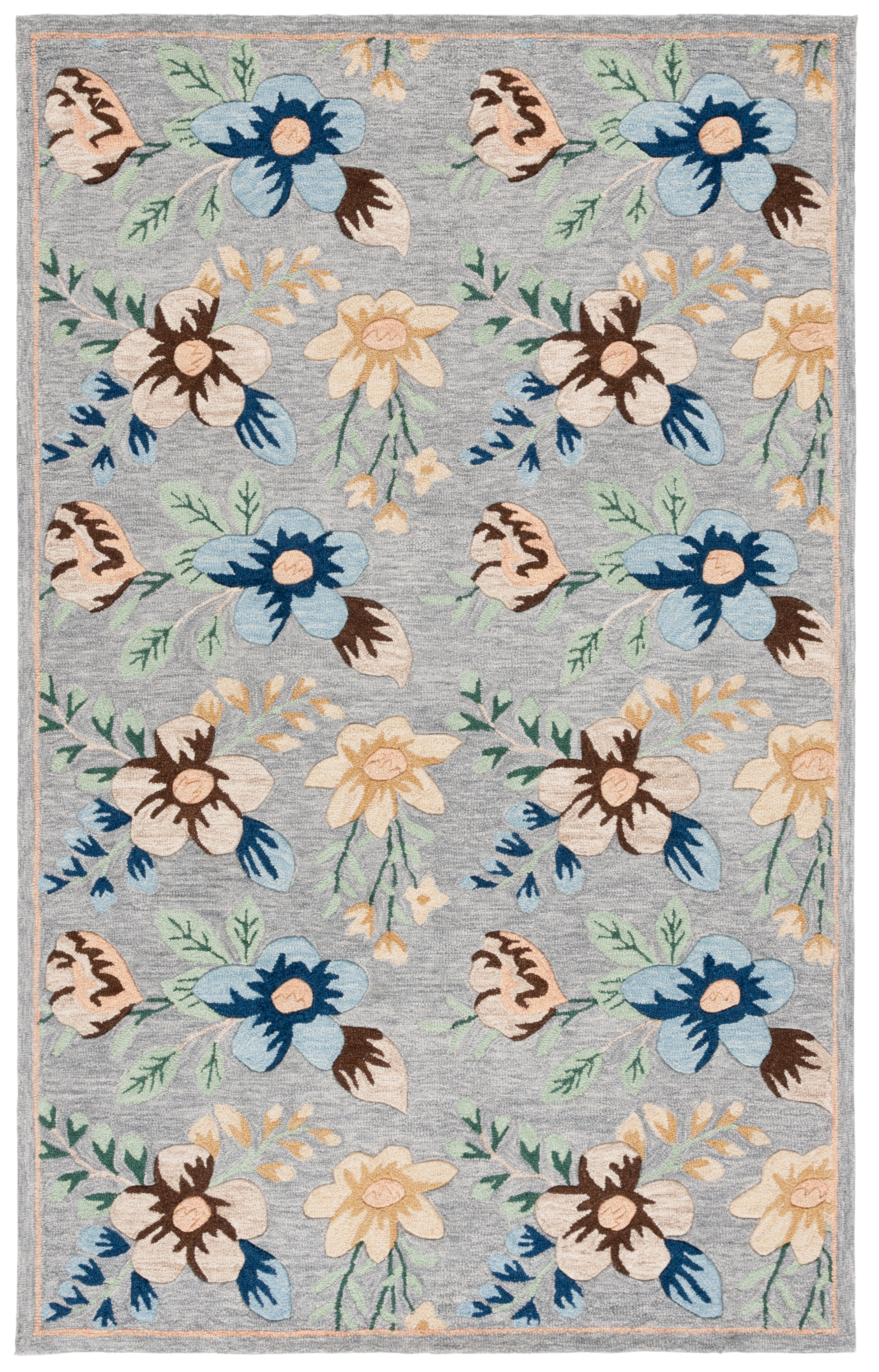 SAFAVIEH Blossom Derren Floral Area Rug, Gray/Blue, 5' x 8'