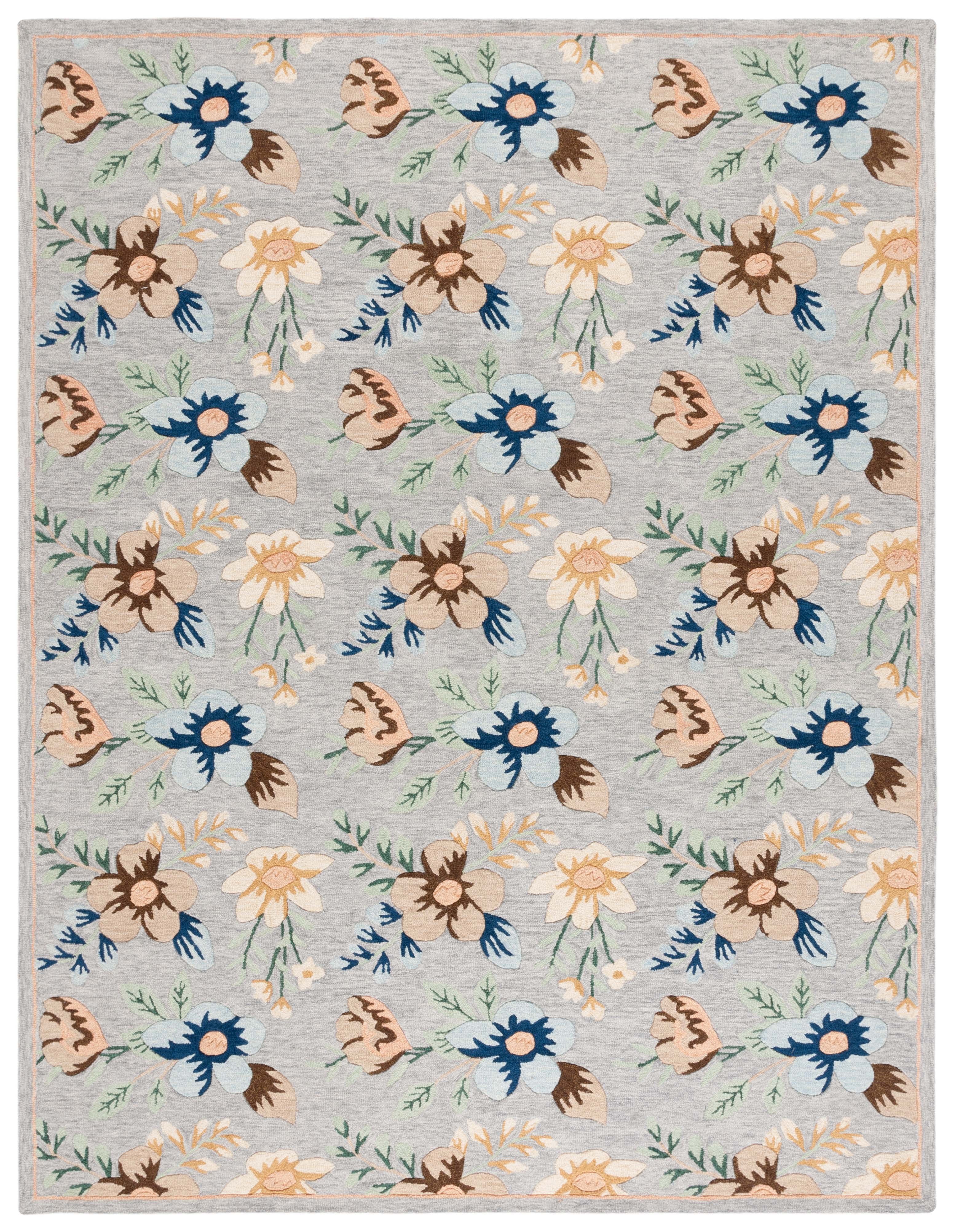 SAFAVIEH Blossom Derren Floral Area Rug, Gray/Blue, 8' x 10'