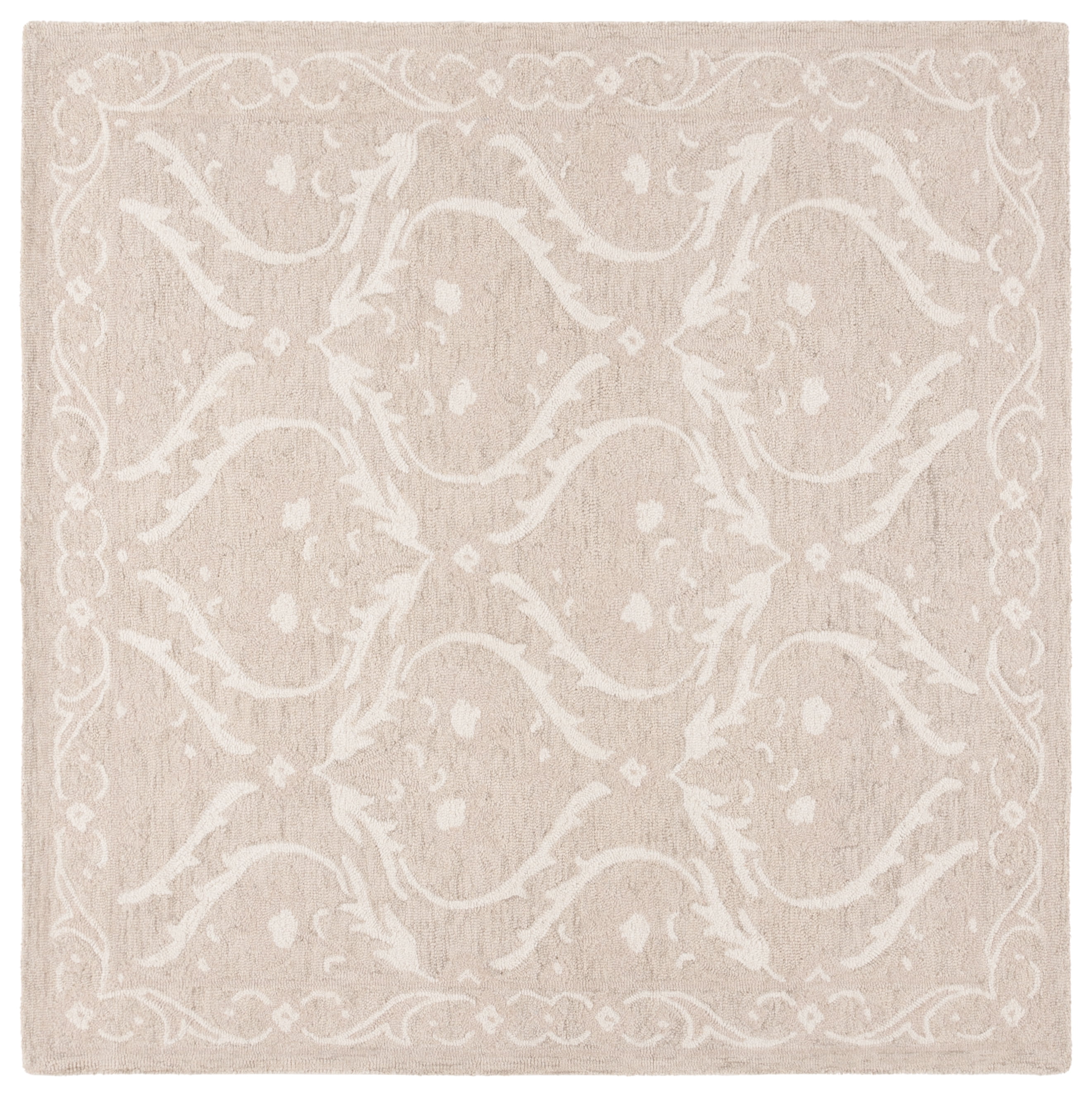 SAFAVIEH Blossom Donella Floral Area Rug, Beige/Ivory, 6' x 6' Square