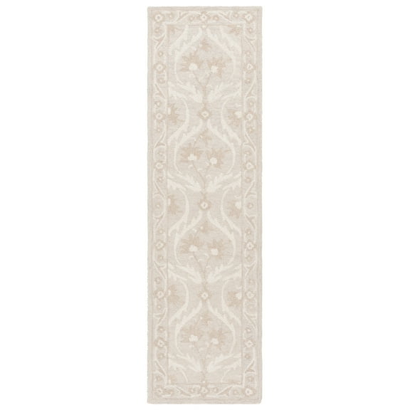 SAFAVIEH Blossom Donella Floral Runner Rug, Silver/Ivory, 2'3" x 8'