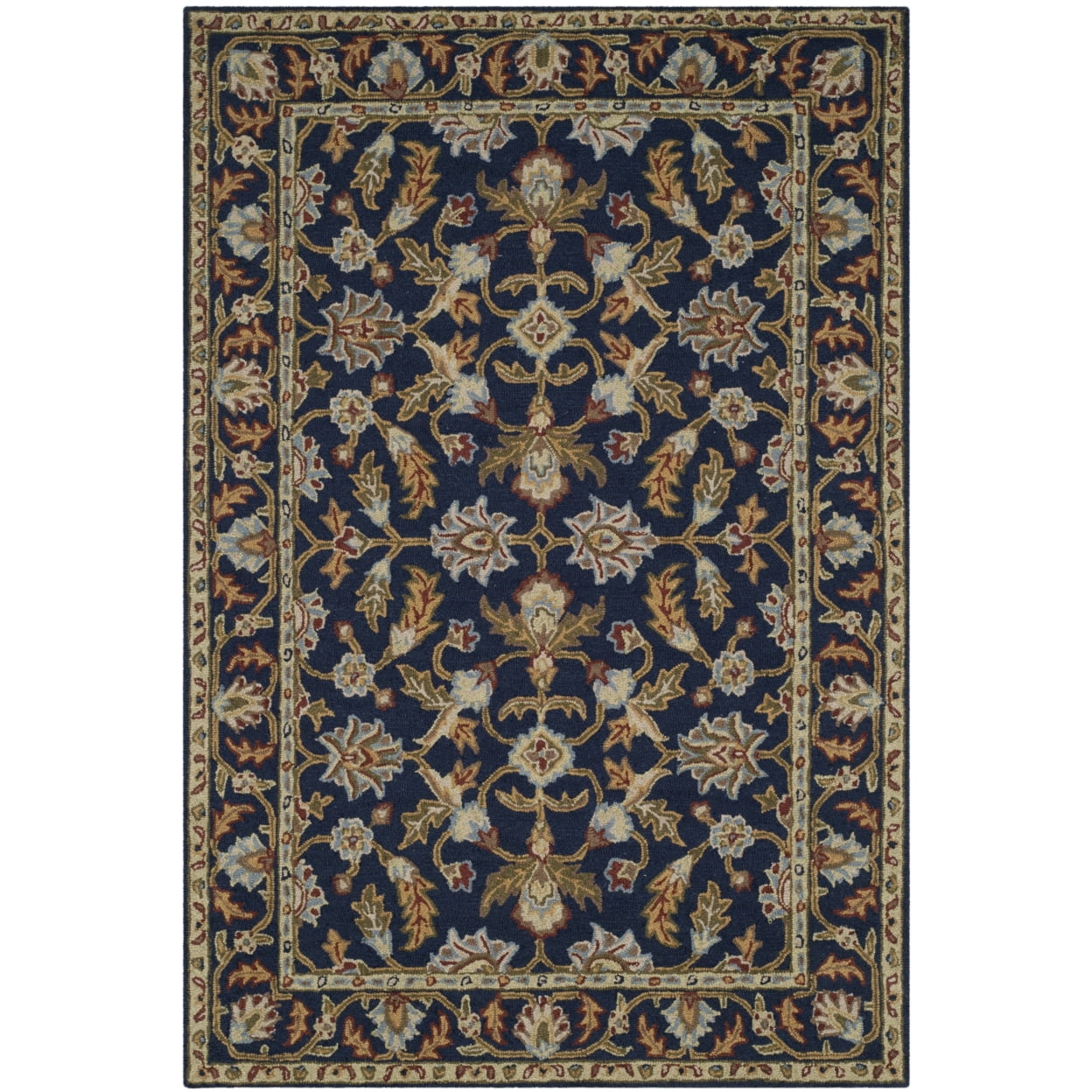 SAFAVIEH Blossom Elton Oriental Wool Area Rug, Navy, 2'3" x 4'