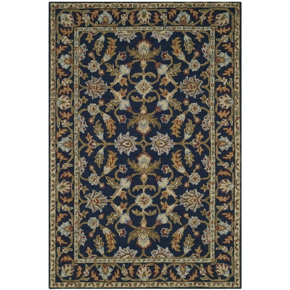 SAFAVIEH Blossom Elton Oriental Wool Area Rug, Navy, 2'3" x 4'