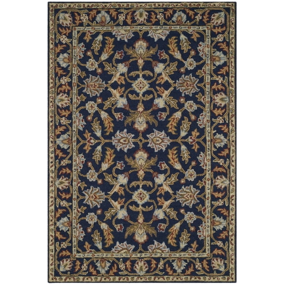 SAFAVIEH Blossom Elton Oriental Wool Area Rug, Navy, 2' x 3'